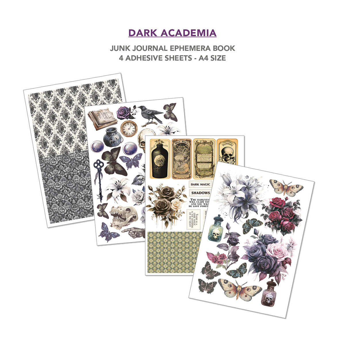Ciao Bella DARK ACADEMIA A4 Junk Journal & Ephemera Book #CBB014