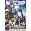 Dark Academia junk journal and ephemera book with gothic elements and a castle in the background.