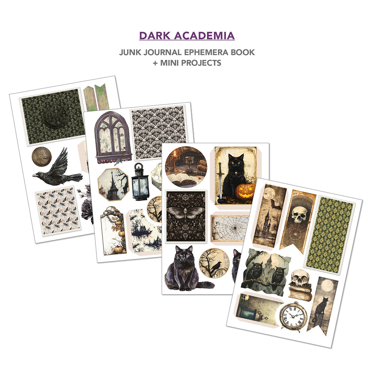 Ciao Bella DARK ACADEMIA A4 Junk Journal & Ephemera Book #CBB014