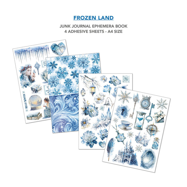 Ciao Bella FROZEN LAND A4 Junk Journal & Ephemera Book #CBB016
