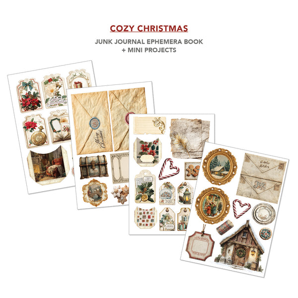 Ciao Bella COZY CHRISTMAS A4 Junk Journal & Ephemera Book #CBB031