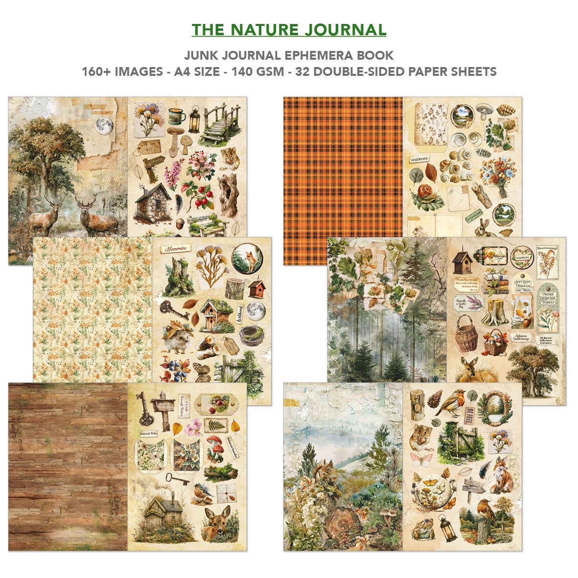 Ciao Bella THE NATURE JOURNAL A4 Junk Journal & Ephemera Book #CBB030