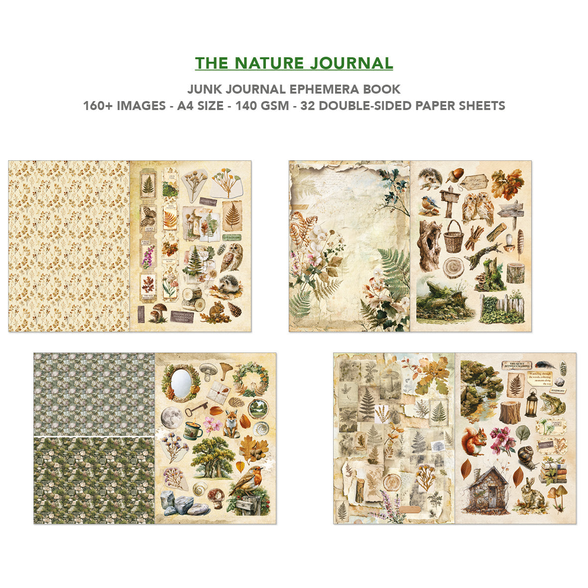 Ciao Bella THE NATURE JOURNAL A4 Junk Journal & Ephemera Book #CBB030