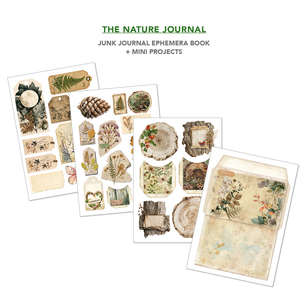 Ciao Bella THE NATURE JOURNAL A4 Junk Journal & Ephemera Book #CBB030