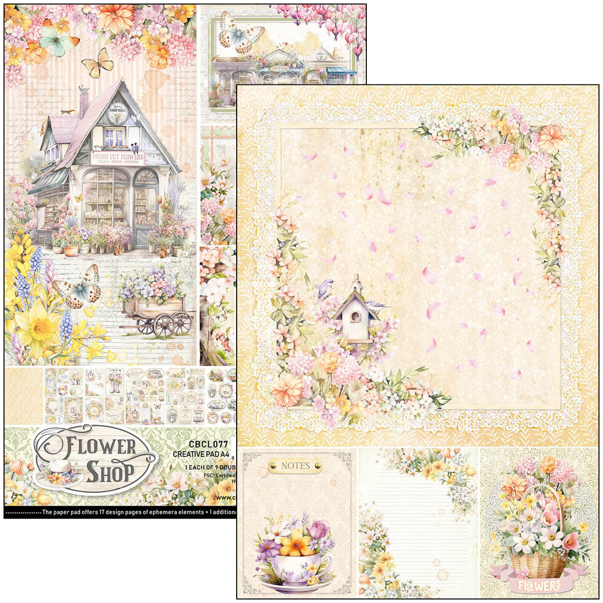 Ciao Bella FLOWER SHOP A4 Creative Pad #CBCL077