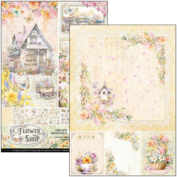 Ciao Bella FLOWER SHOP A4 Creative Pad #CBCL077