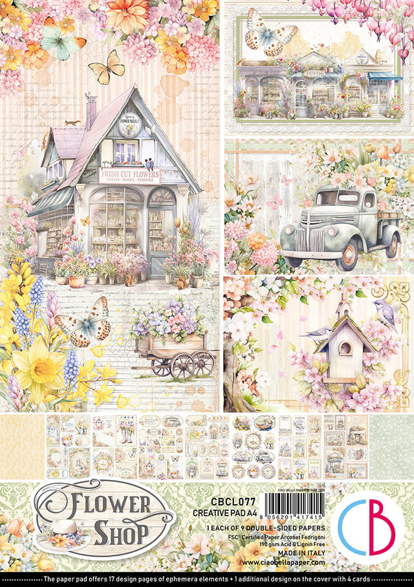 Ciao Bella FLOWER SHOP A4 Creative Pad #CBCL077