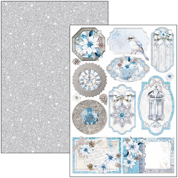 Ciao Bella ELEGANCE OF BLUE Christmas Winter A4 Creative Pad #CBCL079