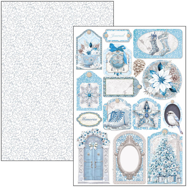 Ciao Bella ELEGANCE OF BLUE Christmas Winter A4 Creative Pad #CBCL079