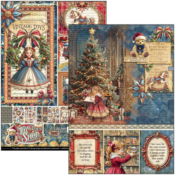 Ciao Bella TOY SHOP Winter Christmas A4 Creative Pad #CBCL089