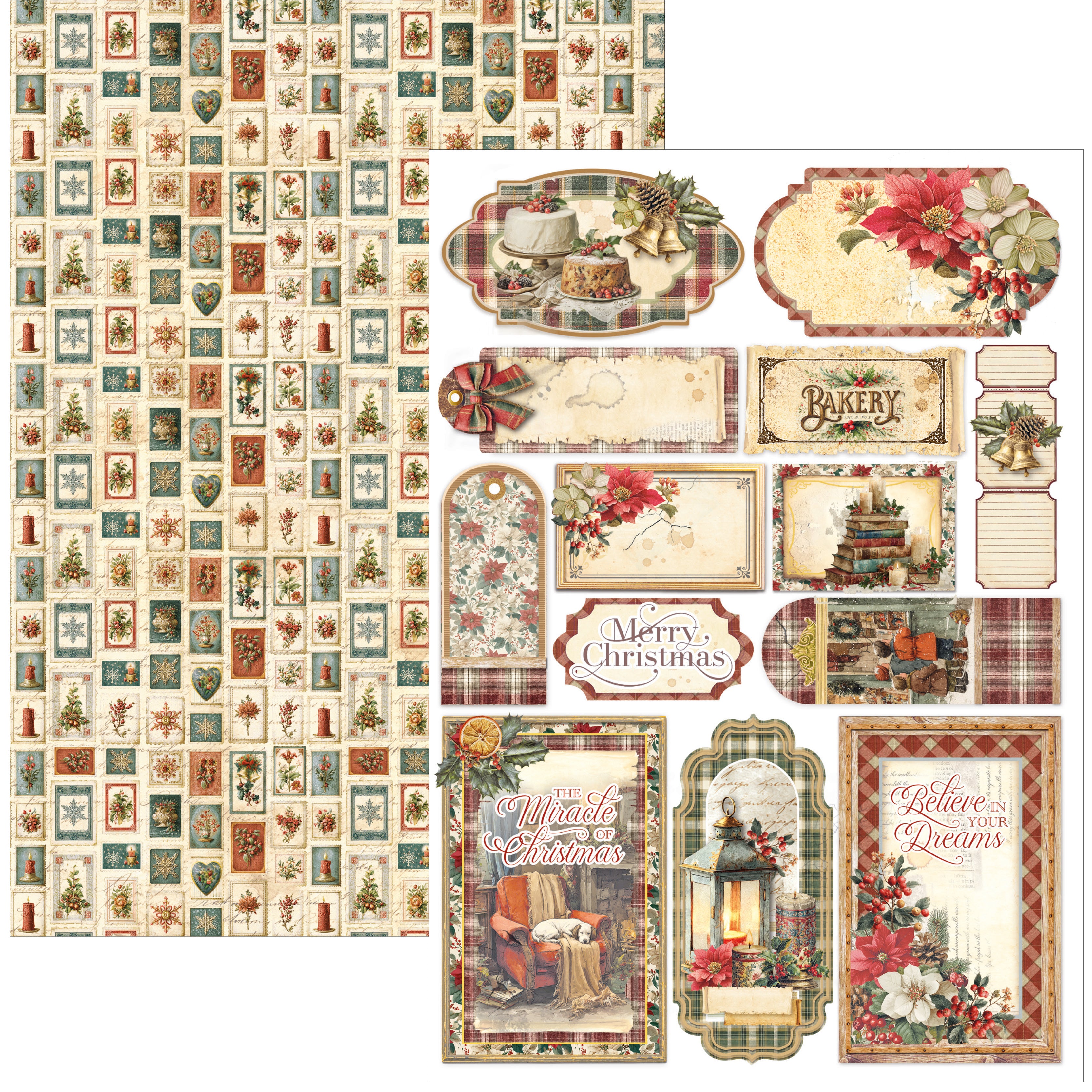 Ciao Bella MERRY and BRIGHT - Christmas A4 Creative Pad #CBCL098