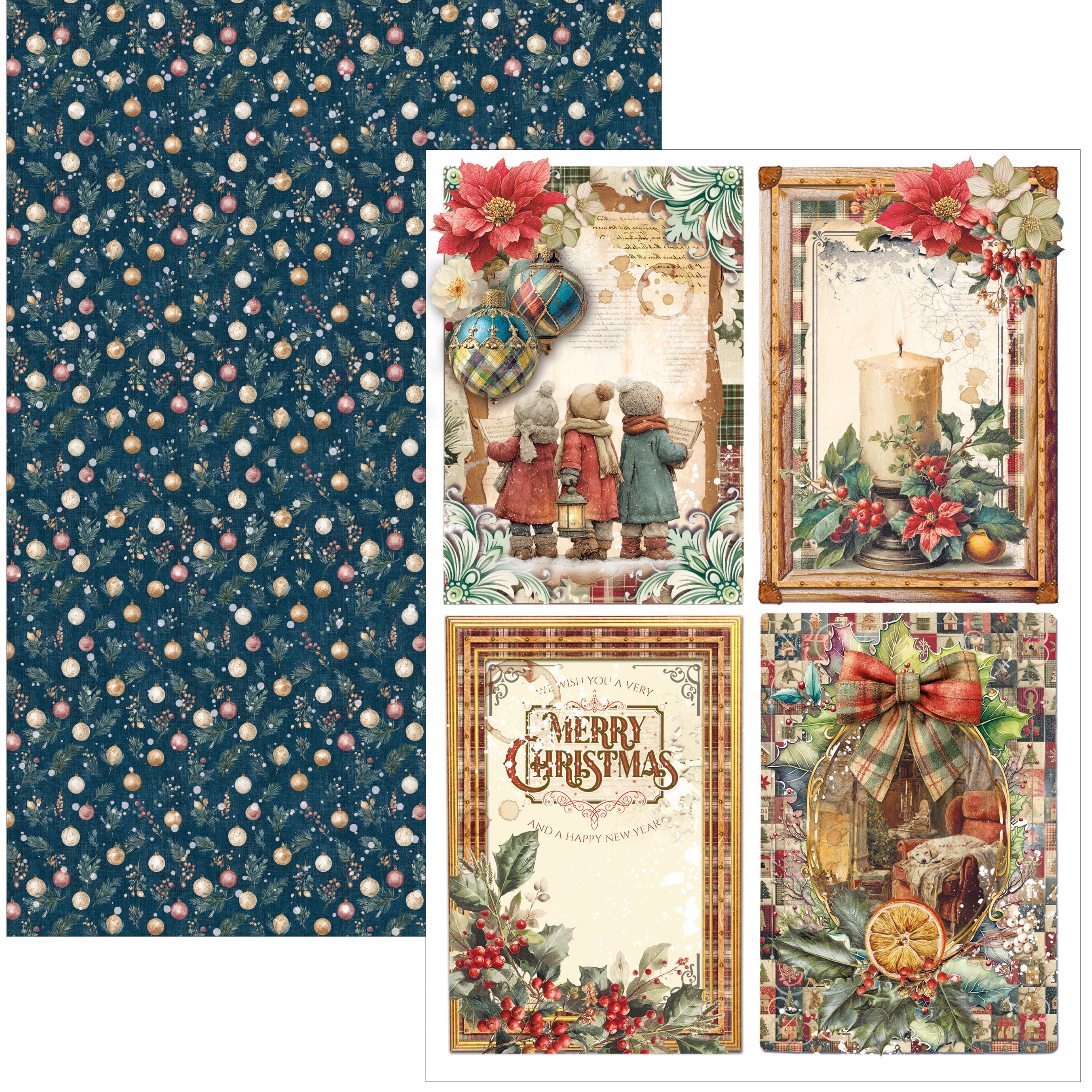 Ciao Bella MERRY and BRIGHT - Christmas A4 Creative Pad #CBCL098