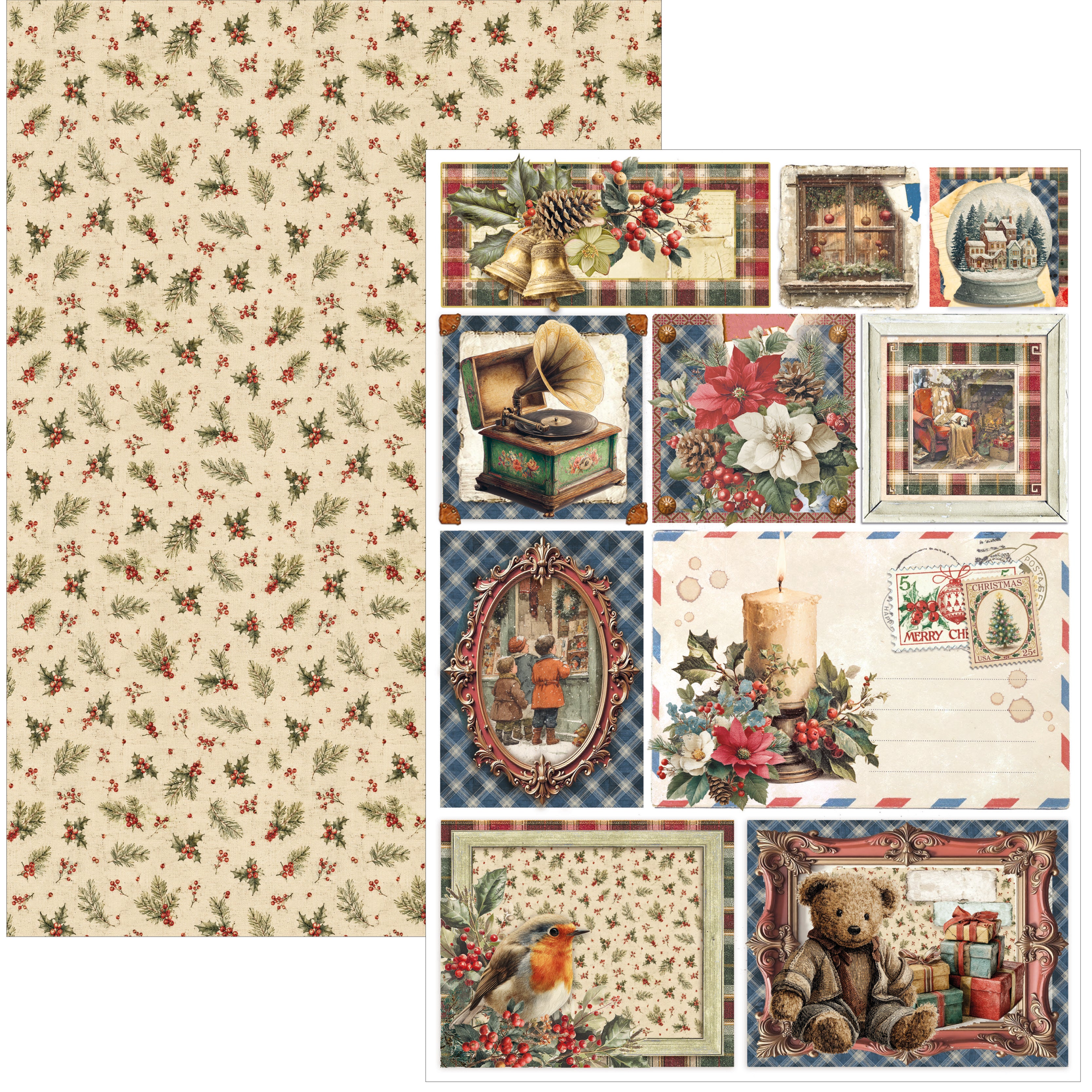 Ciao Bella MERRY and BRIGHT - Christmas A4 Creative Pad #CBCL098