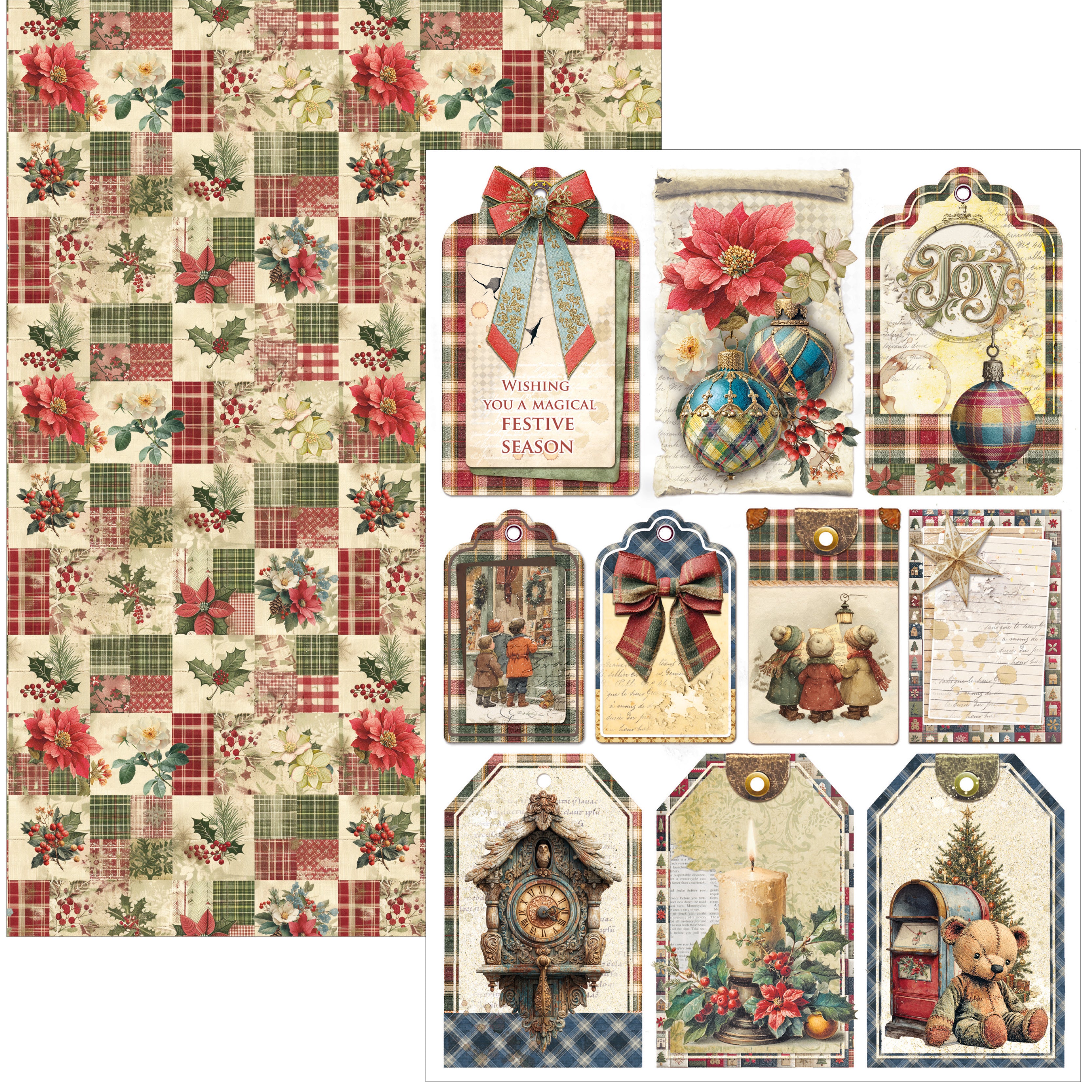 Ciao Bella MERRY and BRIGHT - Christmas A4 Creative Pad #CBCL098