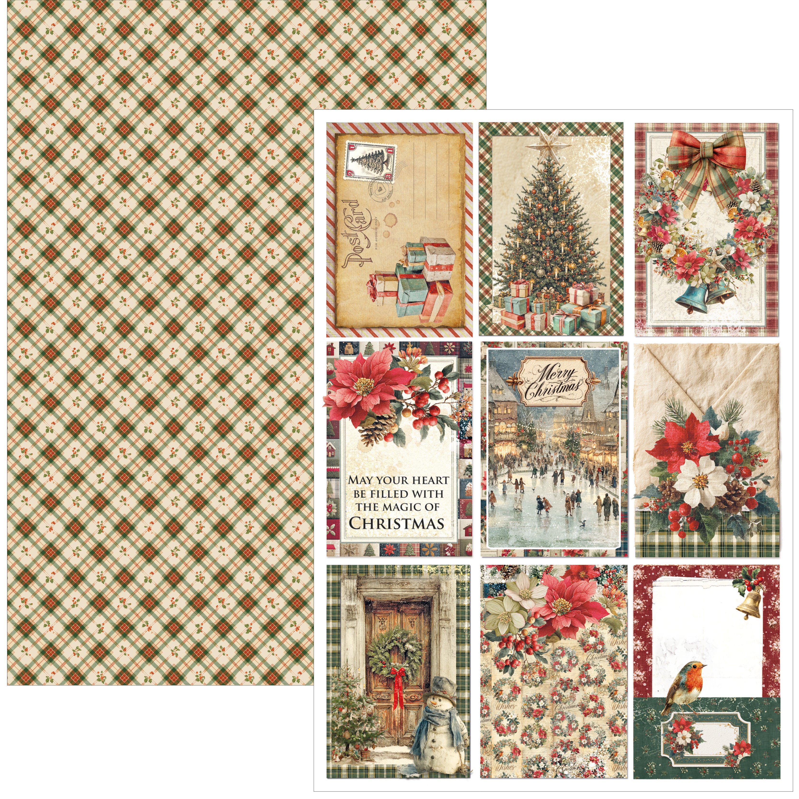 Ciao Bella MERRY and BRIGHT - Christmas A4 Creative Pad #CBCL098