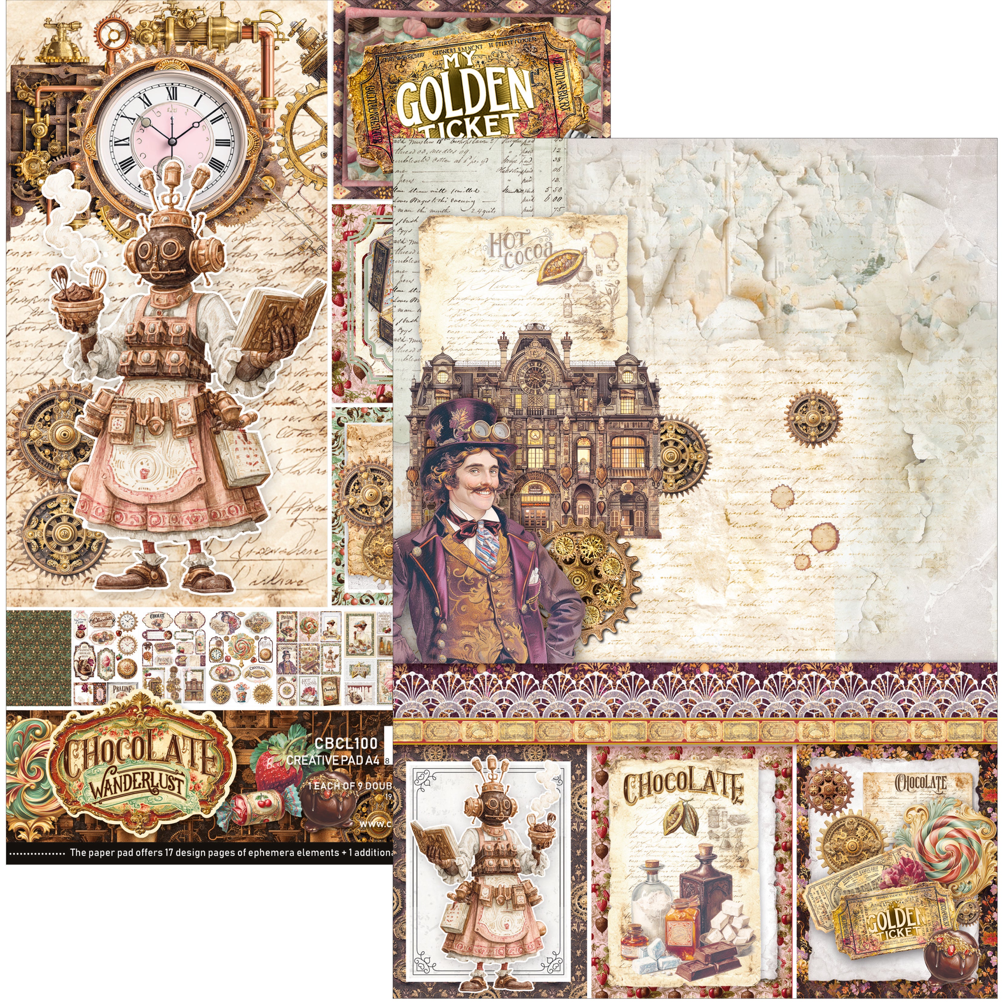 Ciao Bella CHOCOLATE WANDERLUST A4 Creative Pad #CBCL100