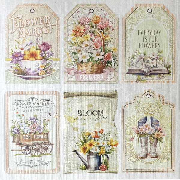 Ciao Bella FLOWER SHOP 6x6" PEARL Sheets 5 Pcs #CBDQ011