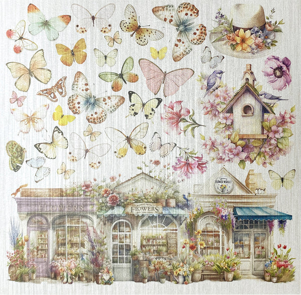 Ciao Bella FLOWER SHOP 6x6" PEARL Sheets 5 Pcs #CBDQ011