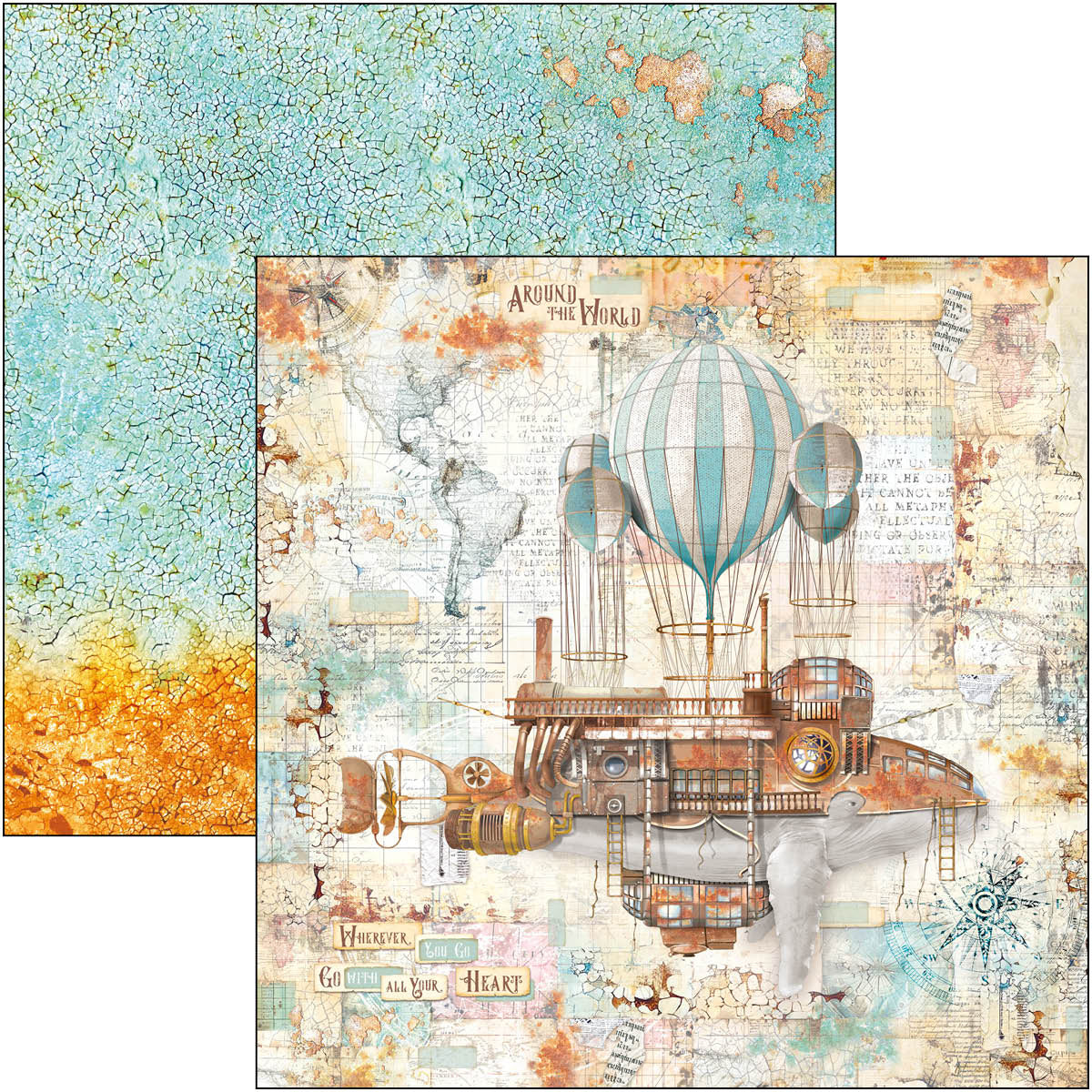 Ciao Bella CORAL REEF 8x8 Paper Pad 12 Sheets #CBH078