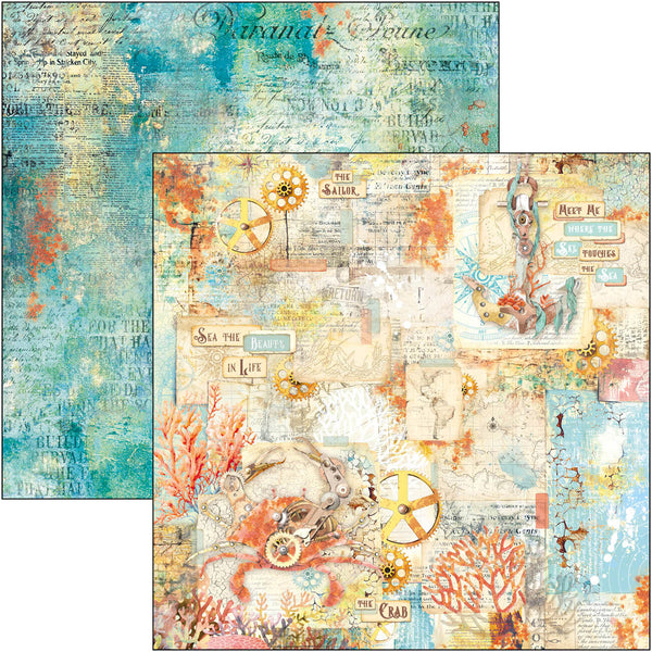 Ciao Bella CORAL REEF 8x8 Paper Pad 12 Sheets #CBH078