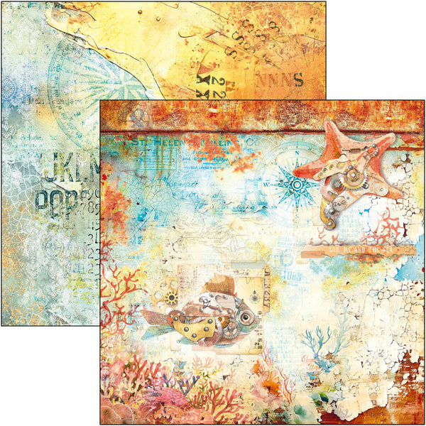 Ciao Bella CORAL REEF 8x8 Paper Pad 12 Sheets #CBH078