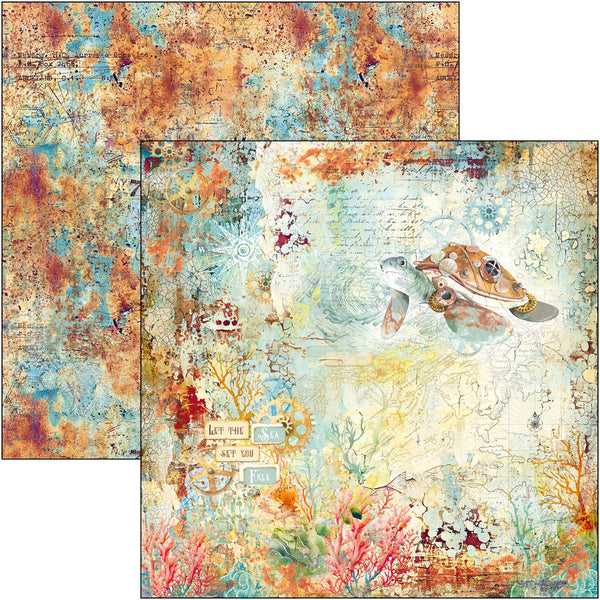 Ciao Bella CORAL REEF 8x8 Paper Pad 12 Sheets #CBH078