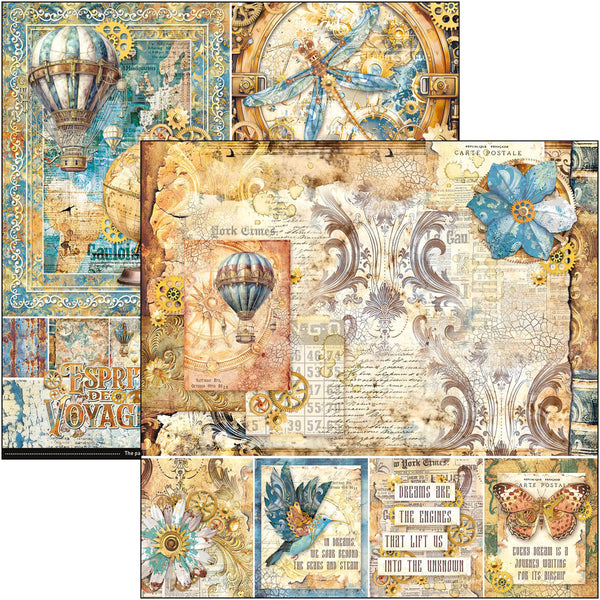 Ciao Bella ESPRIT DE VOYAGE 8x8 Paper Pad 12 Sheets #CBH082