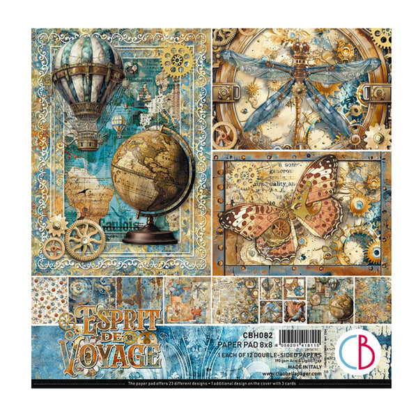 Ciao Bella ESPRIT DE VOYAGE 8x8 Paper Pad 12 Sheets #CBH082