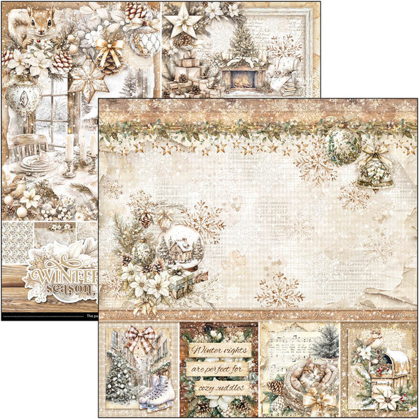 Ciao Bella WINTER SEASON 8x8 Paper Pad 12 Sheets #CBH088