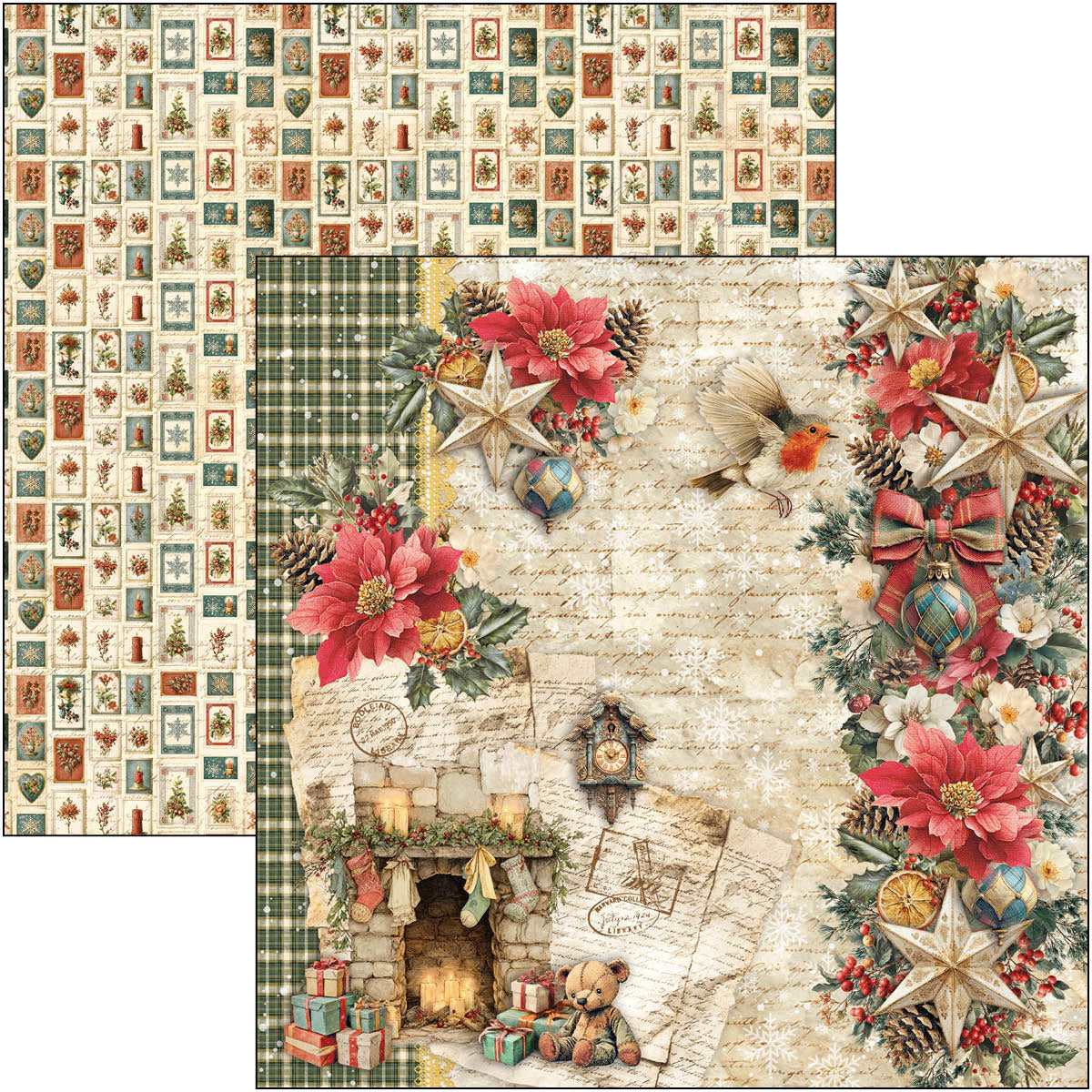 Ciao Bella MERRY and BRIGHT 8x8 Paper Pad 12 Sheets #CBH098