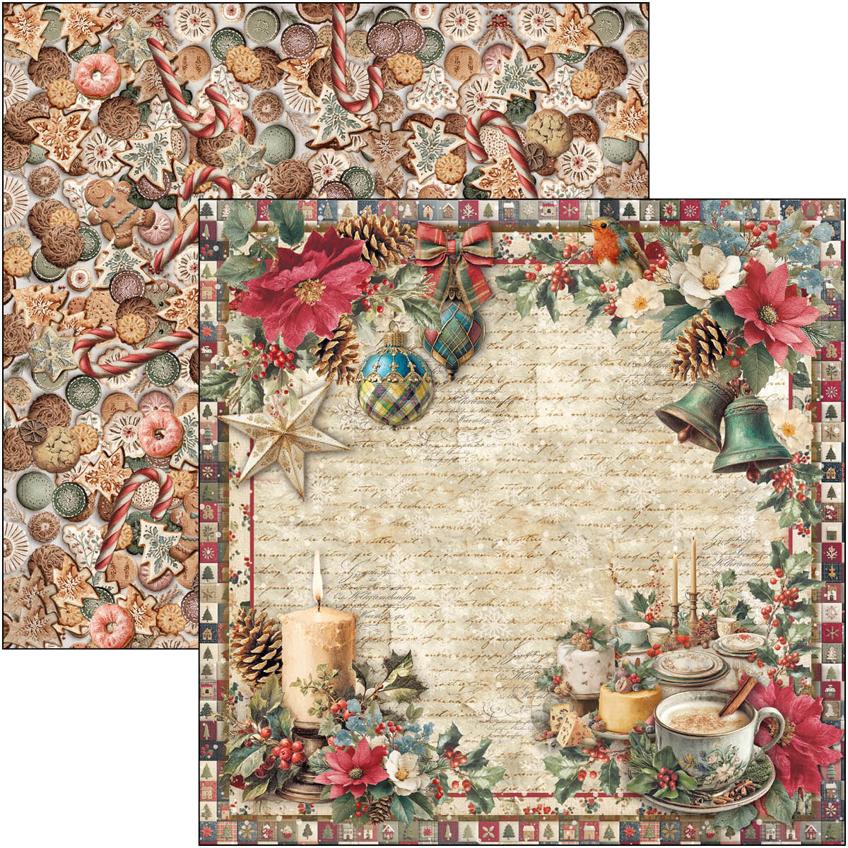 Ciao Bella MERRY and BRIGHT 8x8 Paper Pad 12 Sheets #CBH098