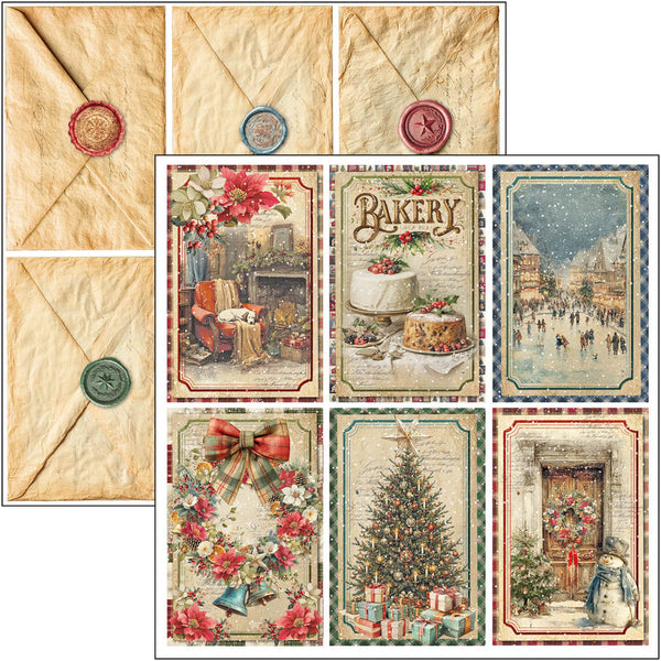 Ciao Bella MERRY and BRIGHT 8x8 Paper Pad 12 Sheets #CBH098