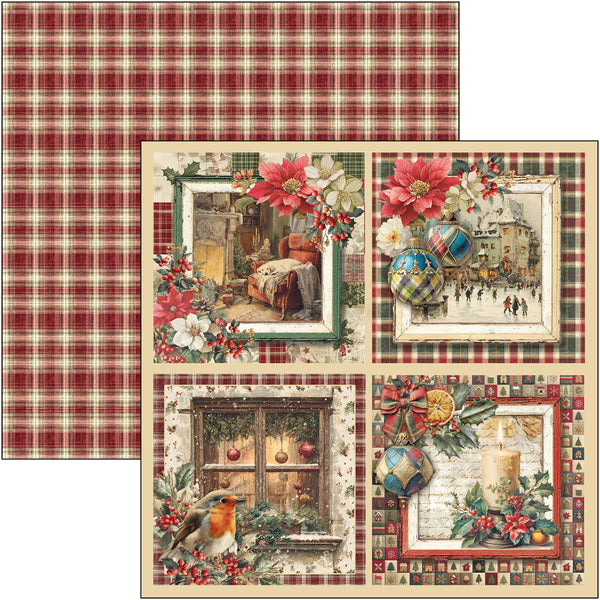 Ciao Bella MERRY and BRIGHT 8x8 Paper Pad 12 Sheets #CBH098