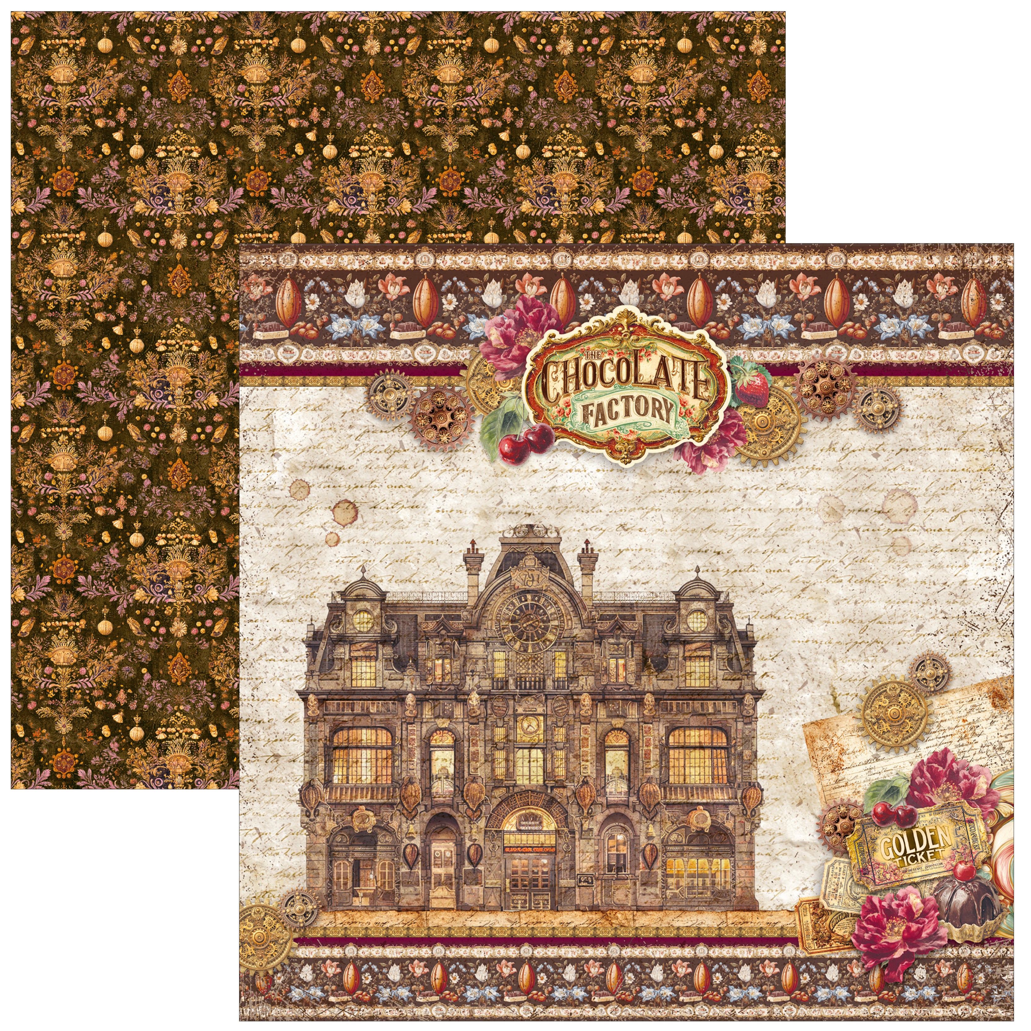 Ciao Bella CHOCOLATE WANDERLUST 8x8 Paper Pad 12 Sheets #CBH100