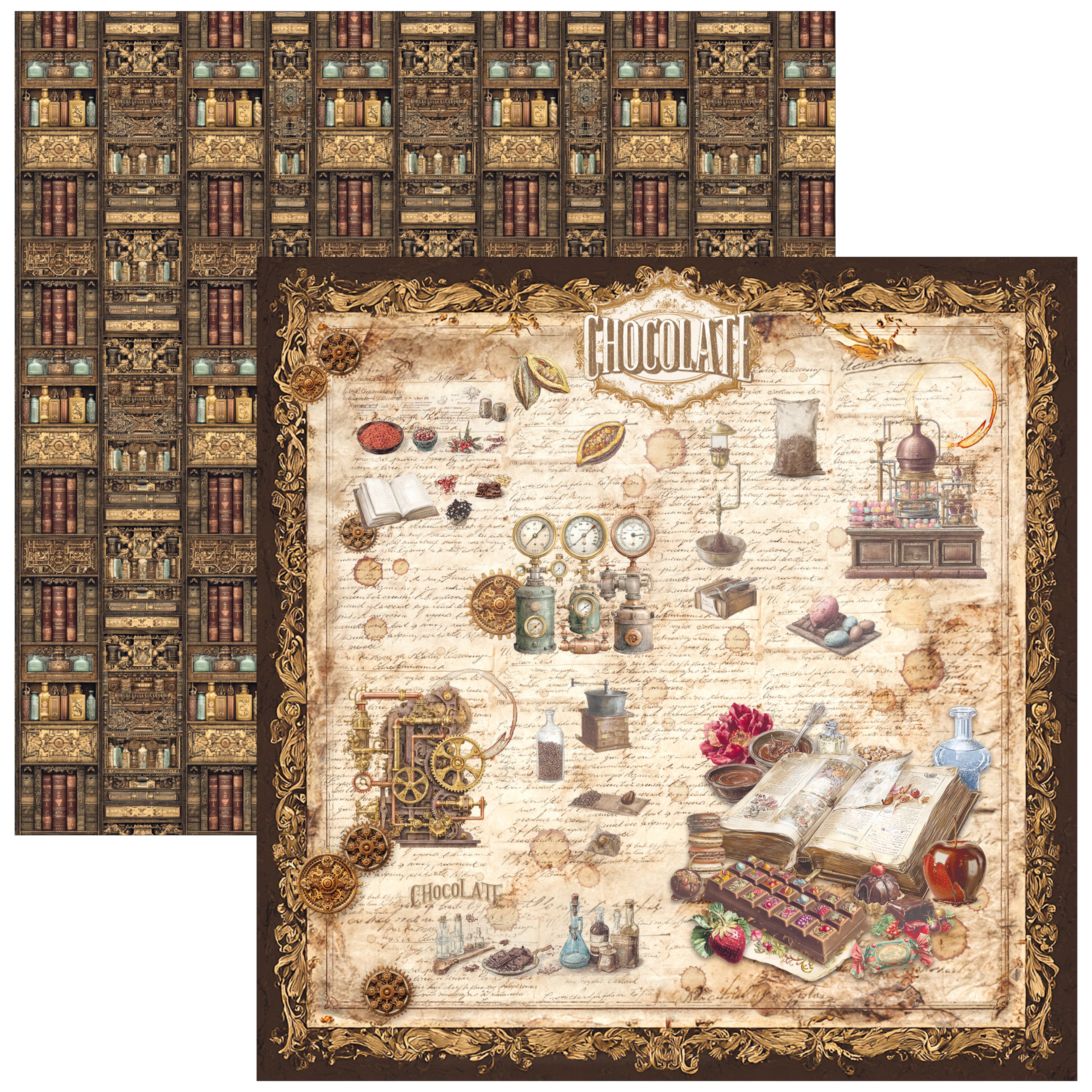 Ciao Bella CHOCOLATE WANDERLUST 8x8 Paper Pad 12 Sheets #CBH100