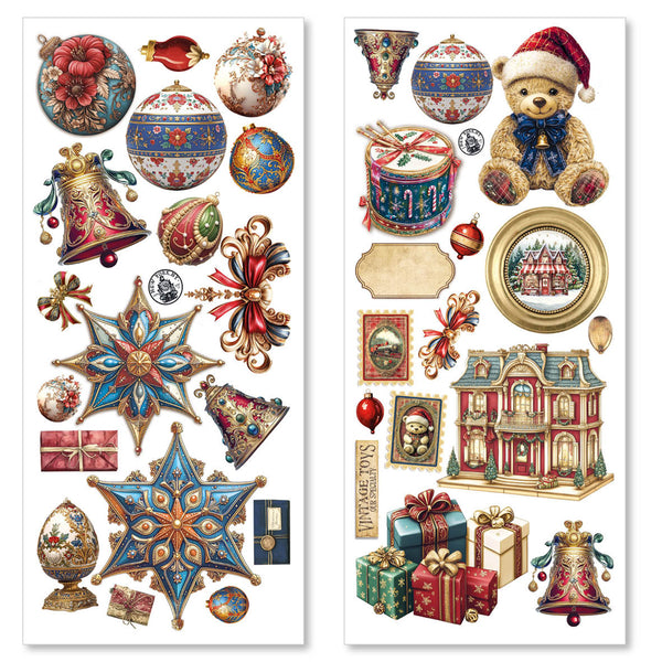 Ciao Bella TOY SHOP Winter Christmas ART STICKERS 5 sheets #CBI005