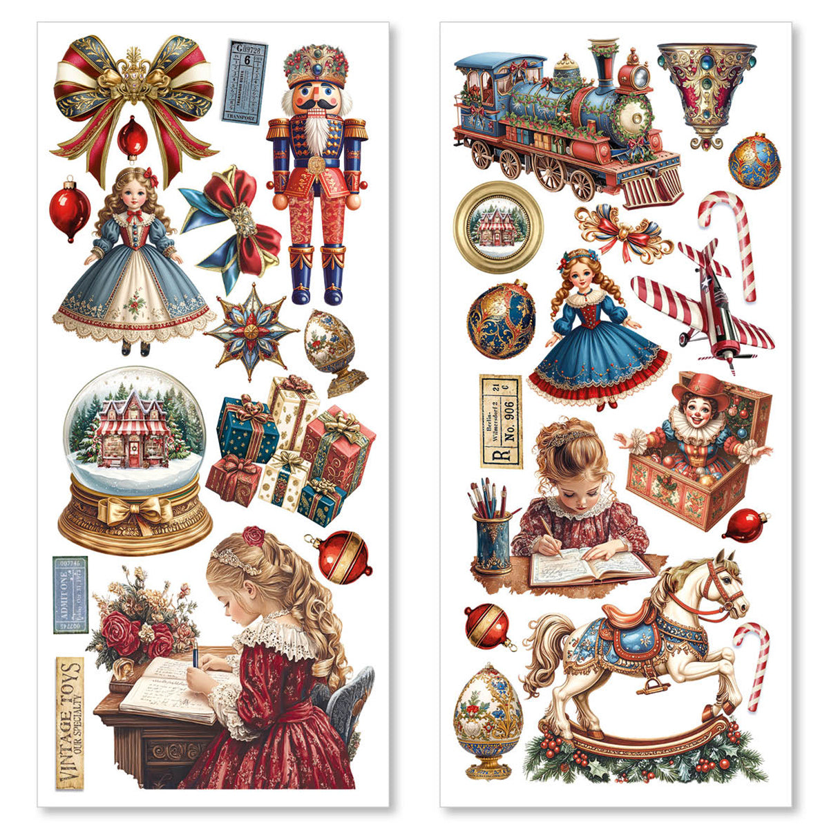 Ciao Bella TOY SHOP Winter Christmas ART STICKERS 5 sheets #CBI005