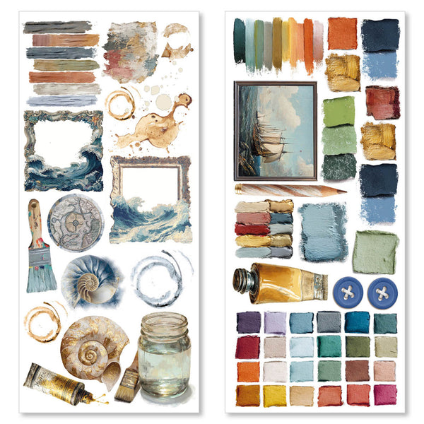 Ciao Bella AN ARTIST JOURNEY ART Transparent STICKERS 5 sheets #CBI008