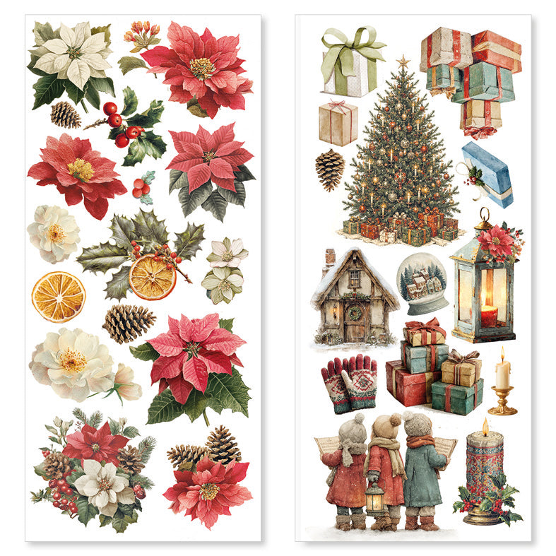 Ciao Bella MERRY and BRIGHT Christmas - Transparent STICKERS 5 sheets #CBI017