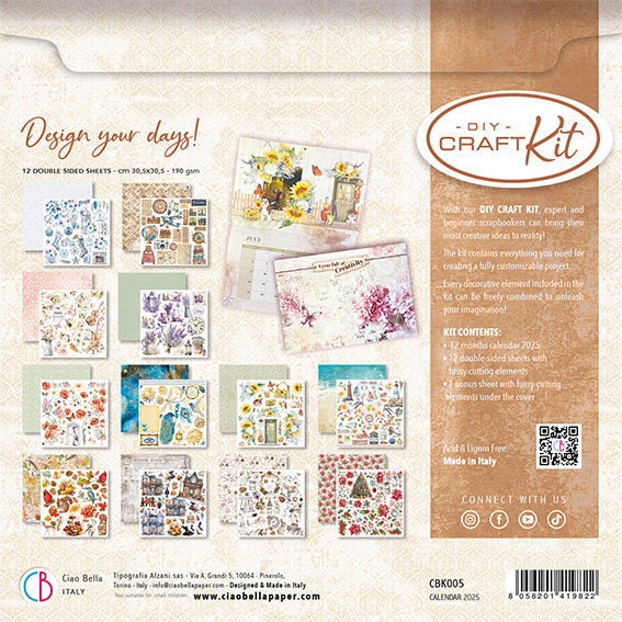 Ciao Bella 2025 CALENDER Design Your Days DIY Craft Kit #CBK005