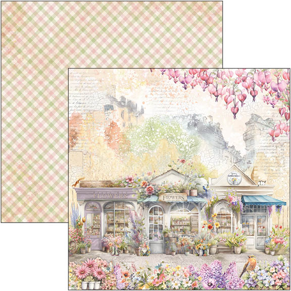 Ciao Bella FLOWER SHOP 12x12 Paper Pad 12 Sheets #CBPM077