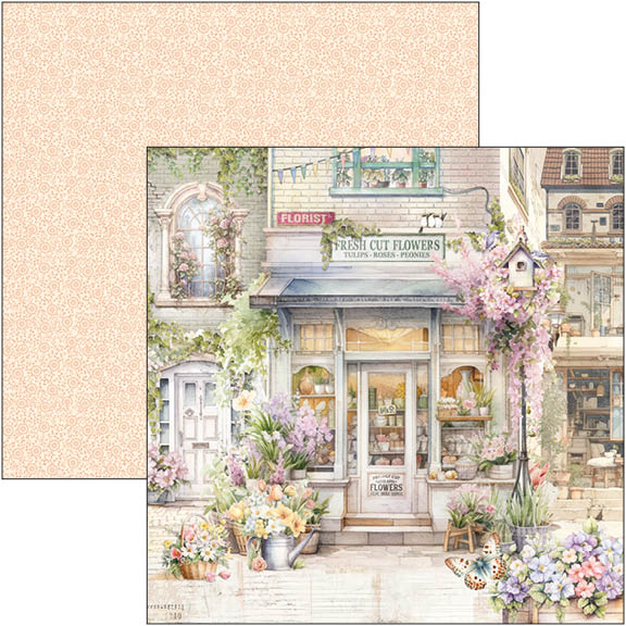 Ciao Bella FLOWER SHOP 12x12 Paper Pad 12 Sheets #CBPM077