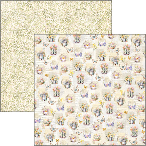 Ciao Bella FLOWER SHOP 12x12 Paper Pad 12 Sheets #CBPM077