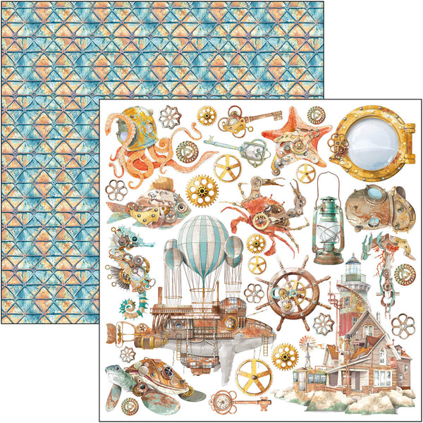 Ciao Bella CORAL REEF 12x12 Paper Pad 12 Sheets #CBPM078