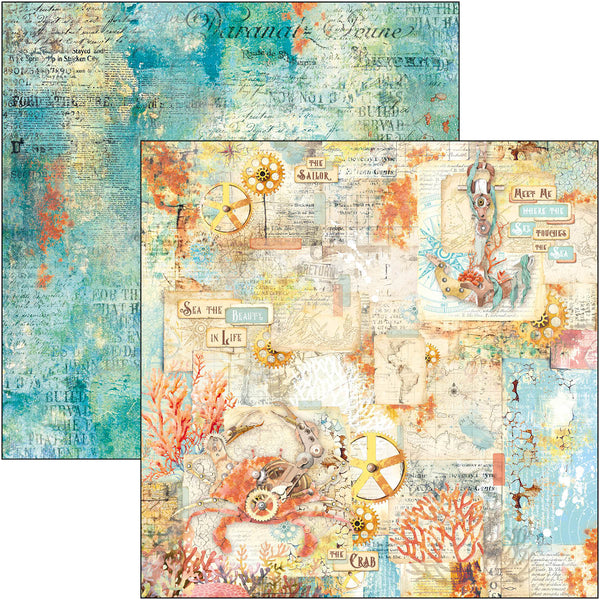 Ciao Bella CORAL REEF 12x12 Paper Pad 12 Sheets #CBPM078