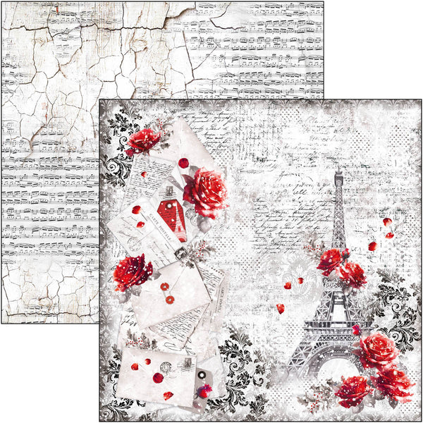 Ciao Bella PARIS JE T'AIME 12x12 Paper Pad 12 Sheets #CBPM081