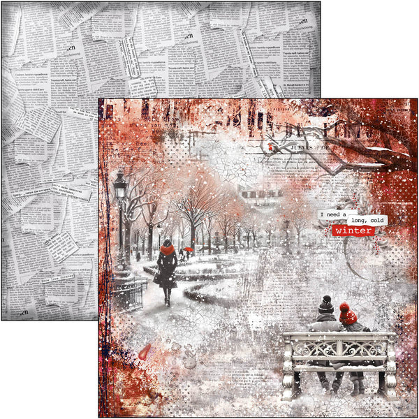 Ciao Bella PARIS JE T'AIME 12x12 Paper Pad 12 Sheets #CBPM081