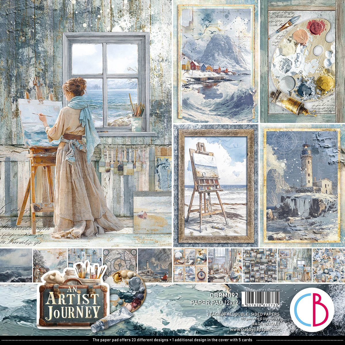 Ciao Bella AN ARTIST JOURNEY 12x12 Paper Pad 12 Sheets #CBPM092