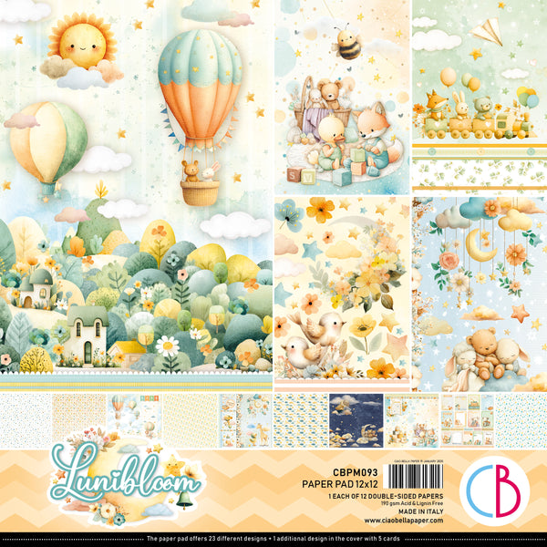 Ciao Bella LUNIBLOOM 12x12 Paper Pad 12 Sheets #CBPM093
