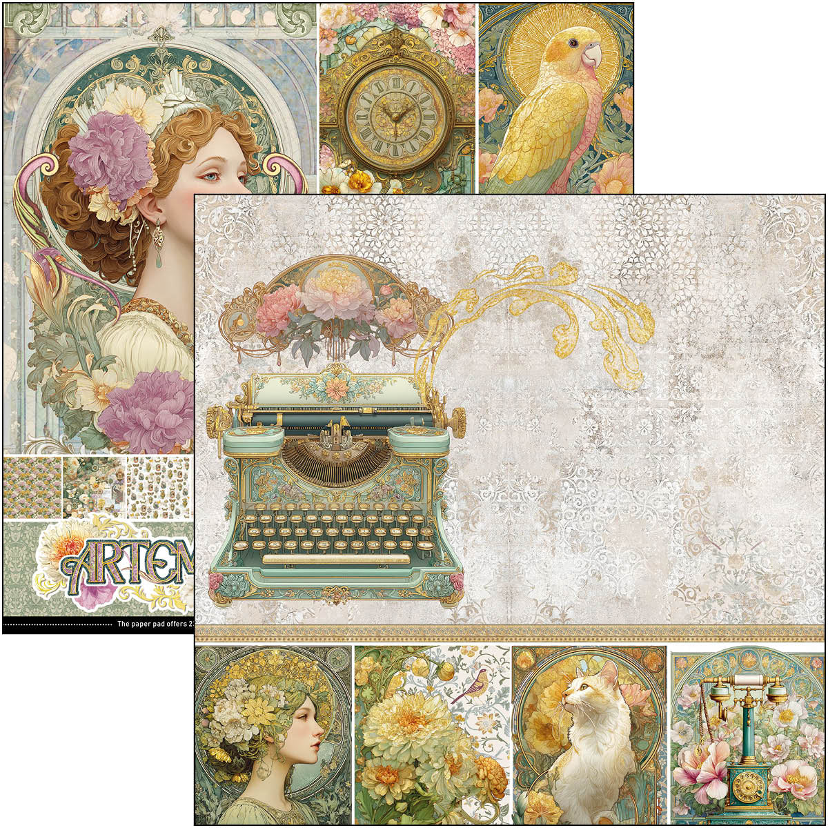 Ciao Bella ARTEMIS 12x12 Paper Pad 12 Sheets #CBPM094